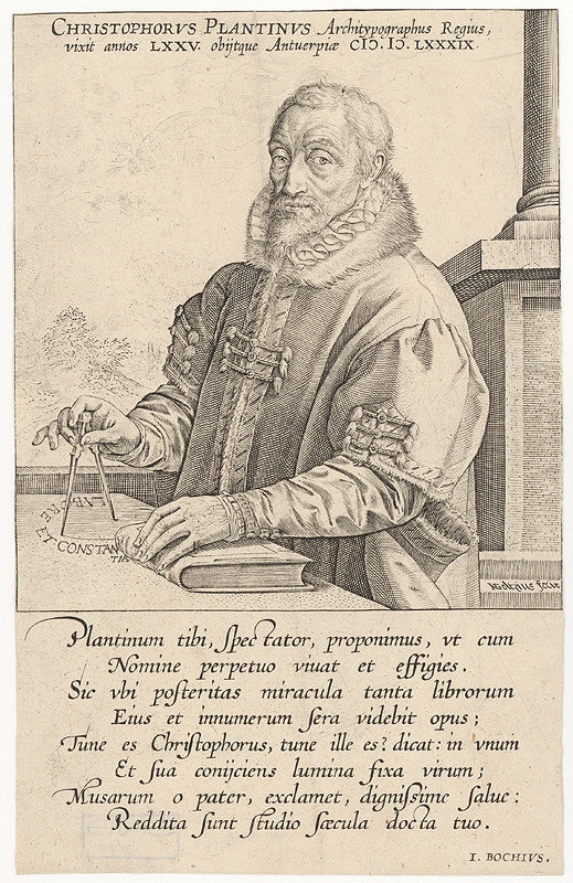 Hendrick Goltzius – Podobizeň Christofora Plantina 