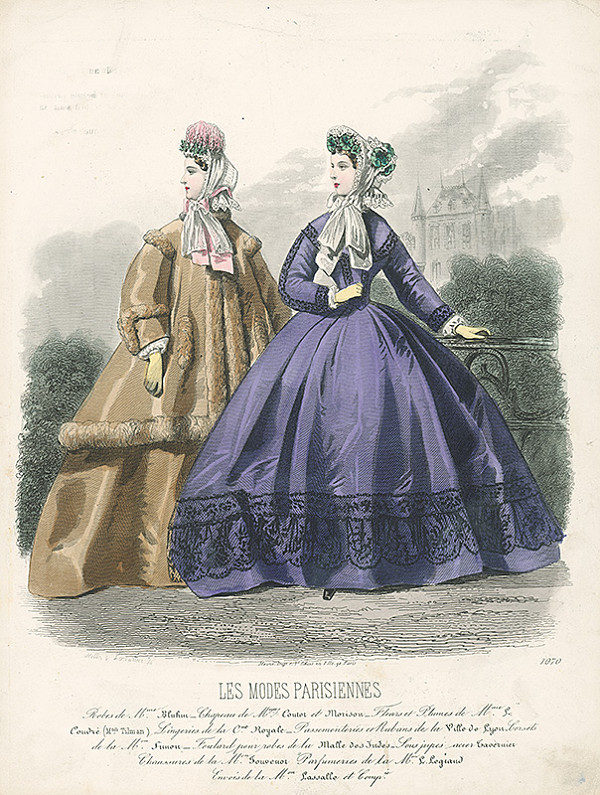 Atelier Lacouriere – List z módneho časopisu Les Modes Parisiennes. Modely šiat od Mme.Bluhm 