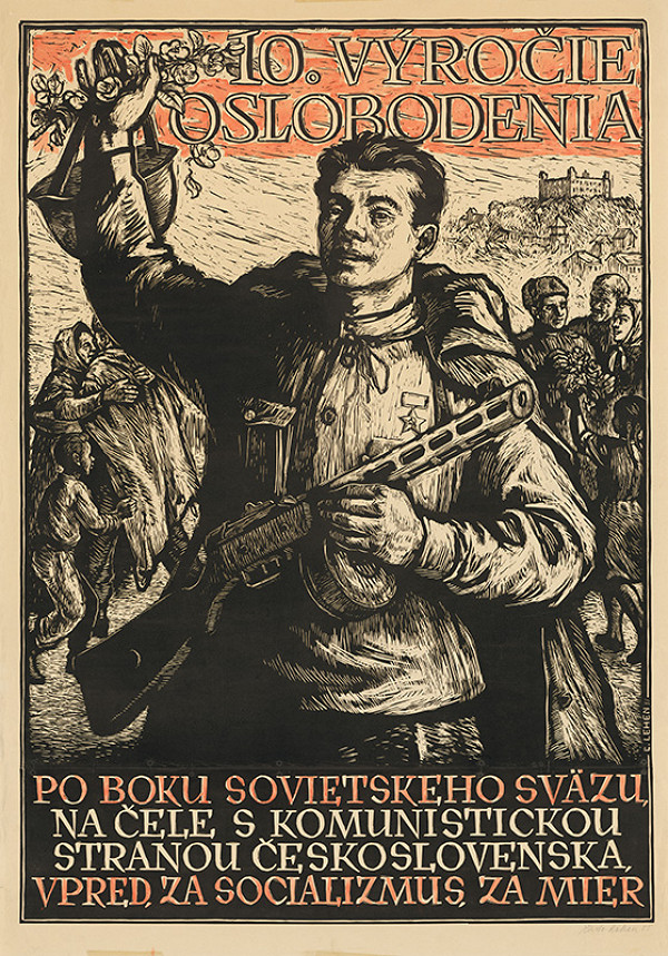 Ľudovít Lehen – Návrh na plagát k 10.výročiu oslobodenia 