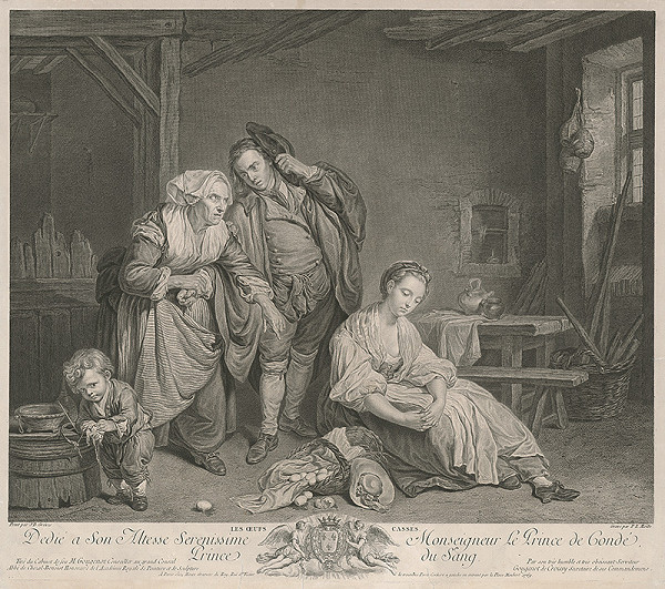 Pierre Etienne Moitte, Jean Baptiste Greuze – Rozbité vajíčko 