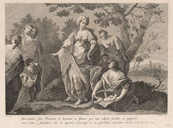 Amadeo Gabrielli, Jacopo Amigoni – Nájdenie Mojžiša 