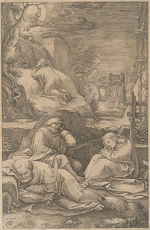 Hendrick Goltzius – Kristus sa modlí na Olivovej hore (2) 