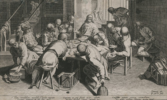 Aegidius Sadeler II., Domenico Tintoretto – Posledná večera 