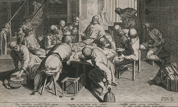Aegidius Sadeler II., Domenico Tintoretto – Posledná večera 