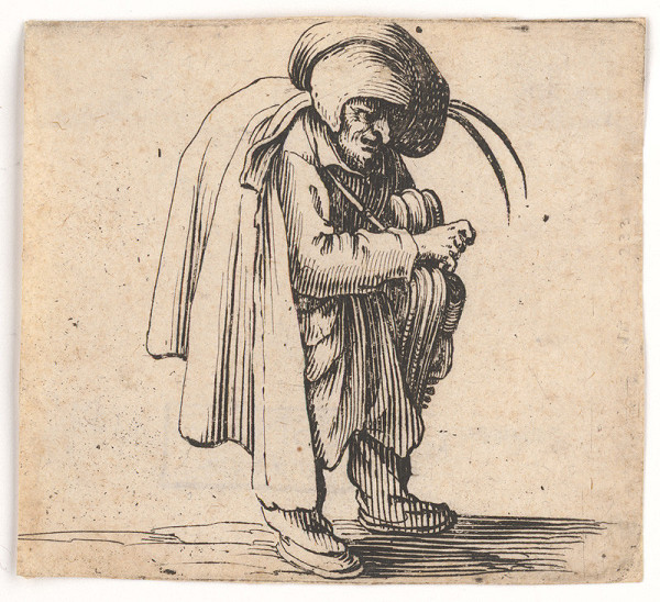 Jacques Callot – Pidimužík s hudobným nástrojom 
