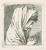 Josef Bergler ml. – Štúdia ženskej hlavy z profilu 