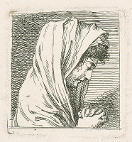 Josef Bergler ml. – Štúdia ženskej hlavy z profilu 