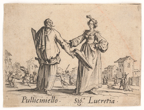 Jacques Callot – Pullicinielo a Signora Lucretia 