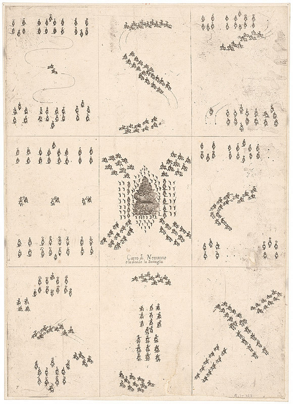 Stefano della Bella – Schéma jazdeckých slávností 