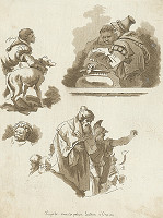 Hubert Robert, Jean Claude Richard de Saint-Non – Štúdie podľa Tiepolových malieb v paláci Laddia v Benátkach 