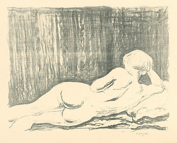 Mikuláš Galanda – Ležiaci ženský akt 