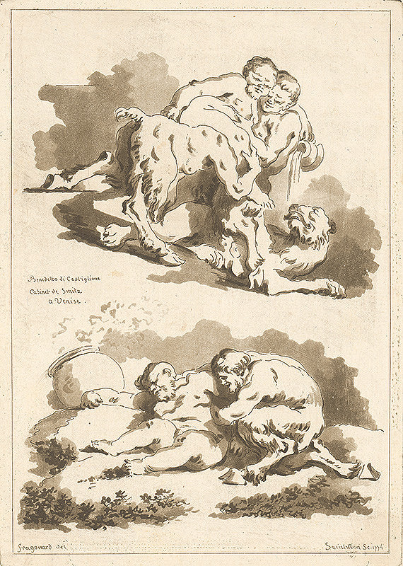 Jean-Honoré Fragonard, Jean Claude Richard de Saint-Non – Štúdia podľa malieb Benedetta di Castiglione v kabinete De Smitz v Benátkach 