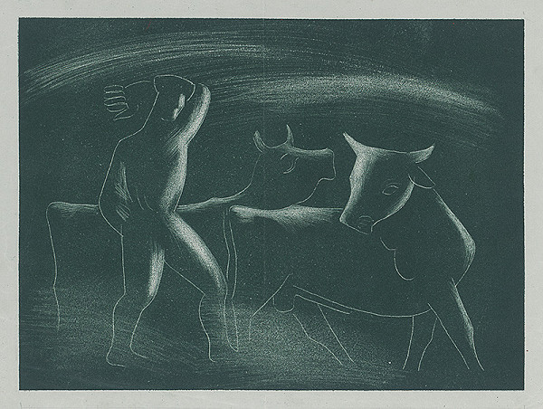 Mikuláš Galanda – Pastier s kravami 