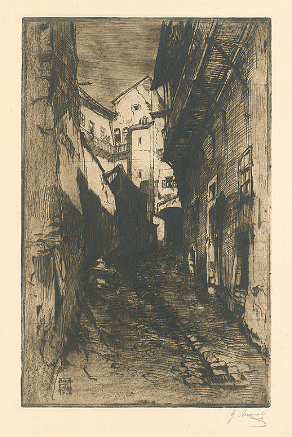 Gejza Angyal – Starý dvor. Banská Bystrica 