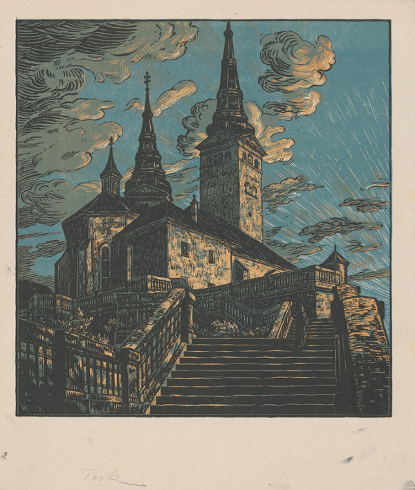 Karel Vik – Pohľad na kostol v Žiline 