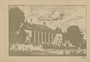 Karel Vik – Pohľad na kaštieľ v Zemianskom Podhradí 2.-zelená fáza 