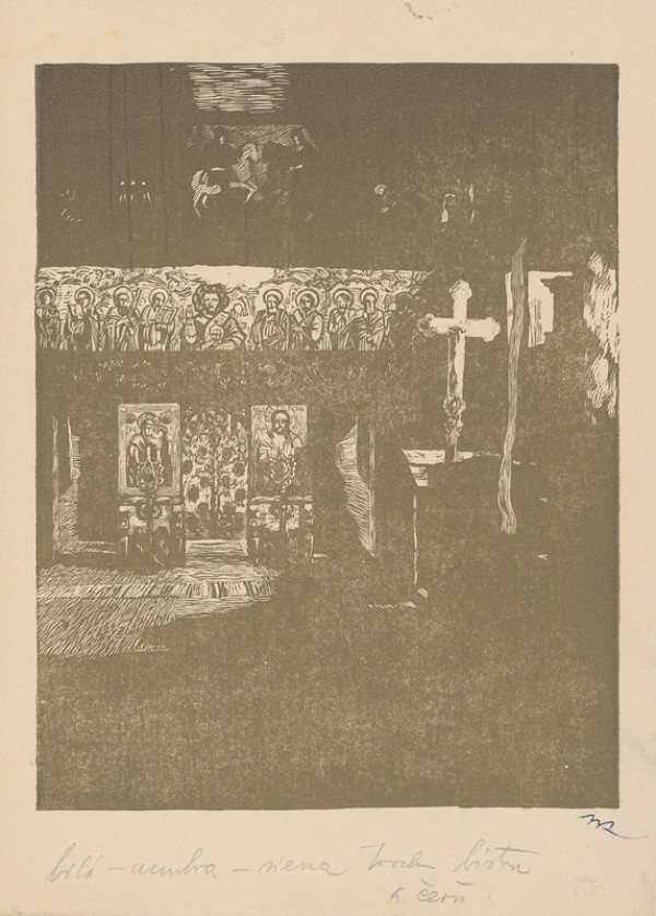 Karel Vik – Kožuchovská cerkev 2. - šedohnedá fáza 