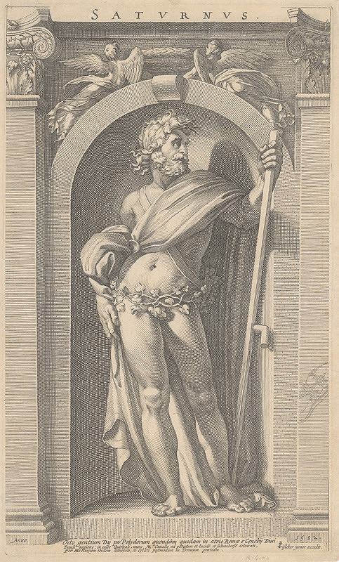 Hendrick Goltzius, Polidoro da Caravaggio – Saturn  