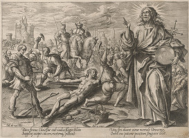 Hendrick Goltzius, Maarten de Vos st. – Kristus 