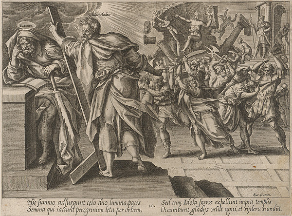 Hendrick Goltzius, Maarten de Vos st. – Svätý Juda Tadeáš