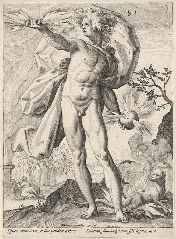 Hendrick Goltzius, Neznámy grafik – Oheň 