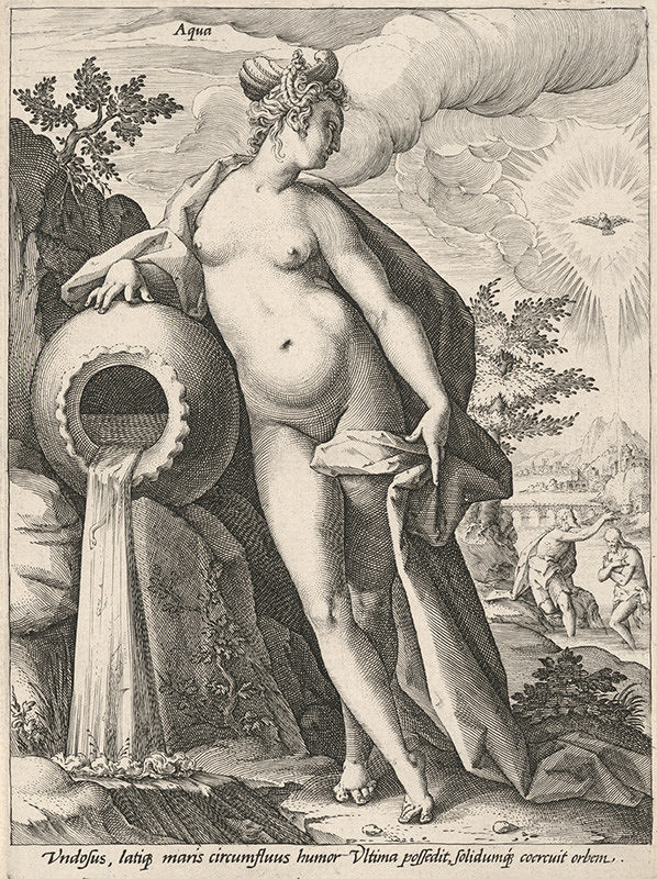 Hendrick Goltzius, Neznámy grafik – Voda 