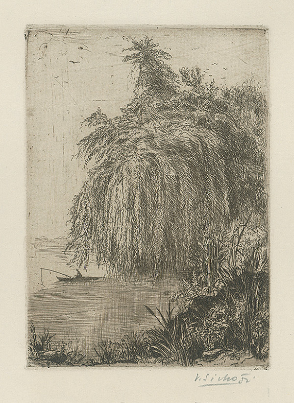 Václav Sivko – Rieka s rybárom 