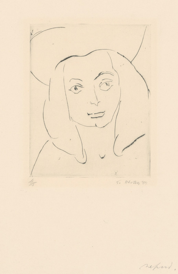 Eugen Nevan – Žena so svetlými očami v klobúku 