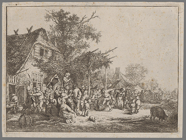 Adriaen van Ostade – Slávnosť pod podlubím 