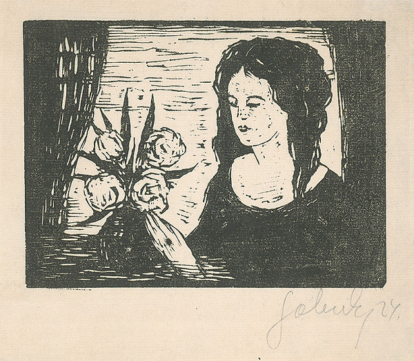 Mikuláš Galanda – Žena s kyticou 