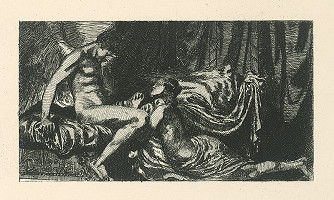 Max Klinger – Psyché prosí Amora 