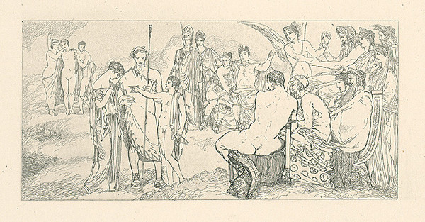 Max Klinger – Prijatie Psyché na Olympe 