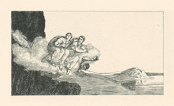 Max Klinger – Zefýr nesie svoje sestry 