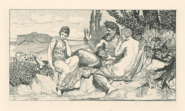 Max Klinger – Pan utešuje Psyché 