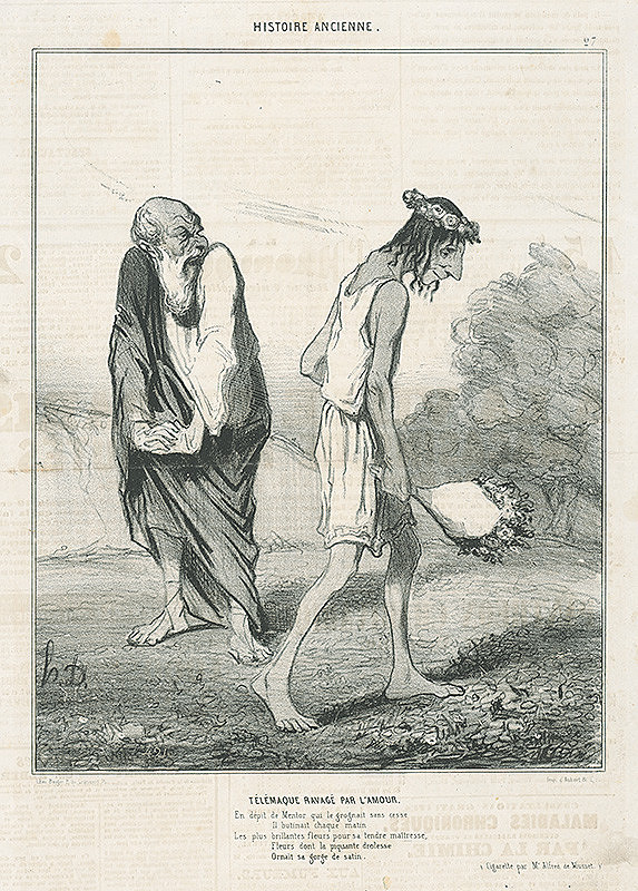 Honoré Daumier – Zaľúbený Telemachos 