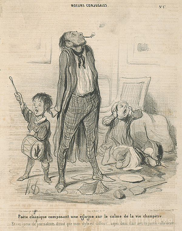 Honoré Daumier – Básnikove ťažkosti
