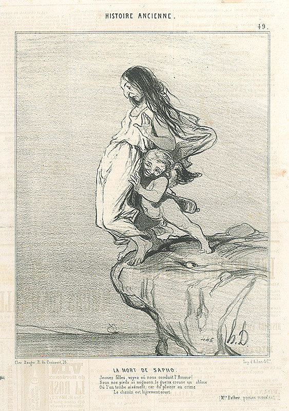 Honoré Daumier – Smrť Sapfo 