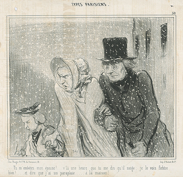 Honoré Daumier – Zima (Otravuješ ma, žena moja!) 