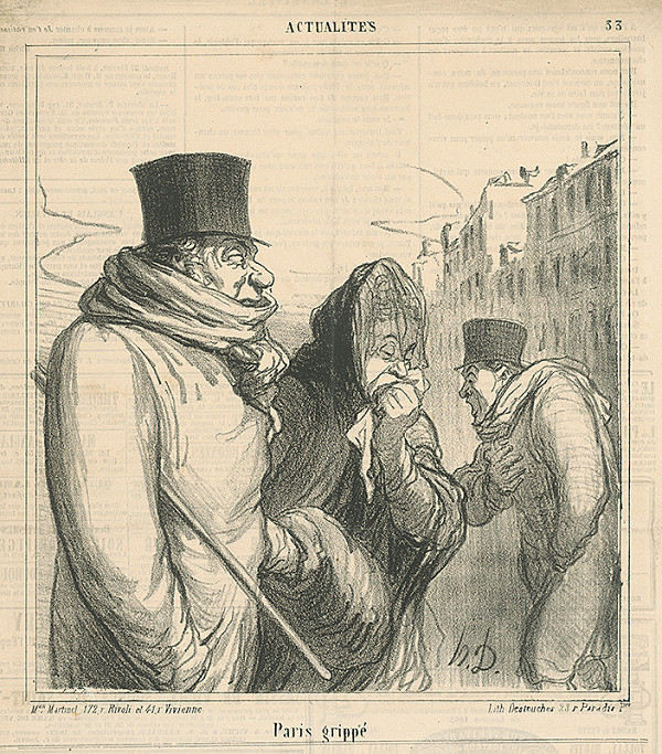 Honoré Daumier – Chrípka v Paríži 