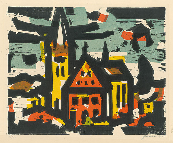 Ľudovít Fulla – Námestie v Bardejove 