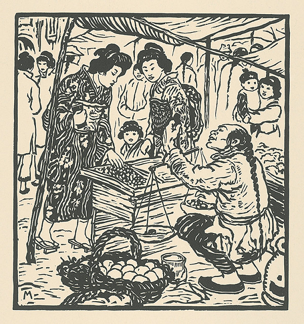 František Michl – Scéna z trhu 