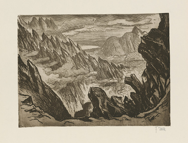 Ferdiš Duša – Pohľad z kriváňa k Štrbskému plesu 