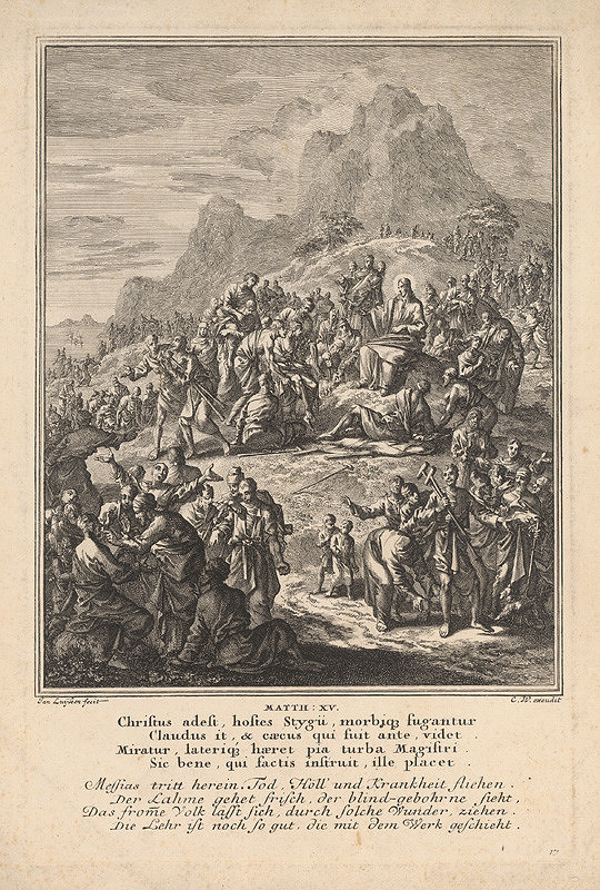 Jan Luyken – Kristus uzdravuje chorých 