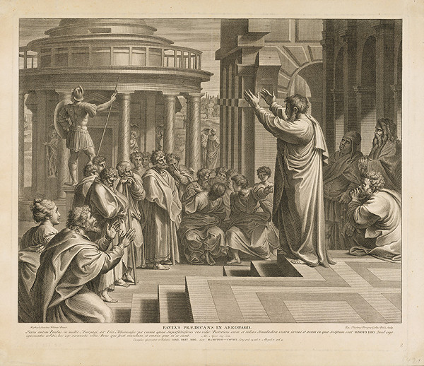 Nicolas Dorigny, Raffael – Pavol káže na Aeropagu 