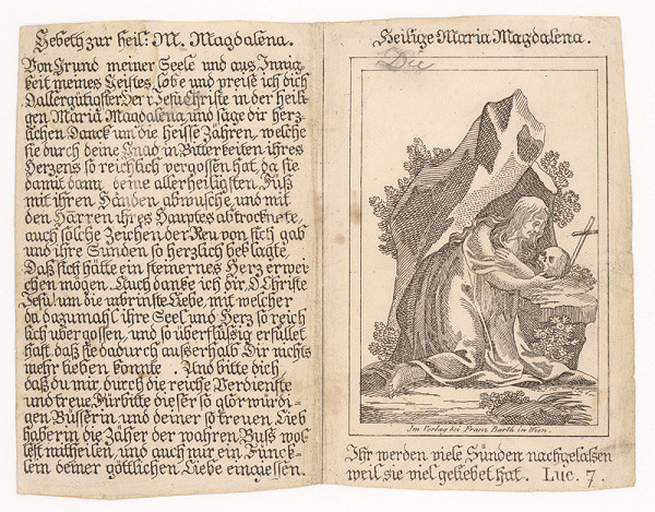 Franz Barth – Modlitba k Márii Magdaléne 