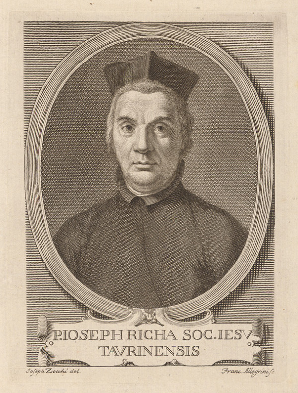 Francesco Allegrini – Portrét P. Joseph Richa Taurinensis S. J. 