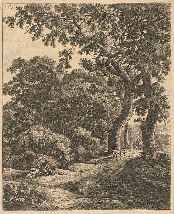 Antoni Waterloo – Dvaja pocestní odpočívajúci v lese  