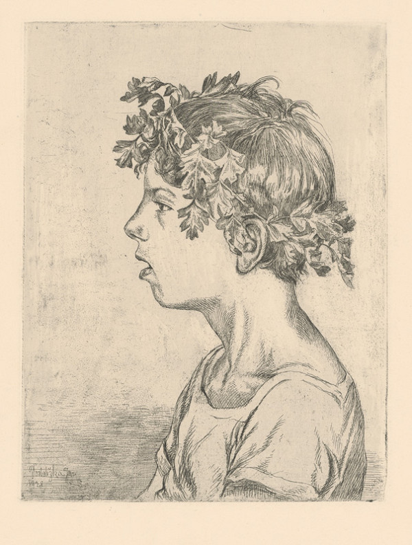 Jaroslav Vodrážka – Dievčatko s vencom na hlave 