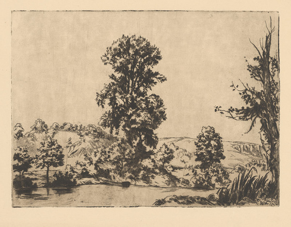 Jaroslav Vodrážka – Krajina s potokom 