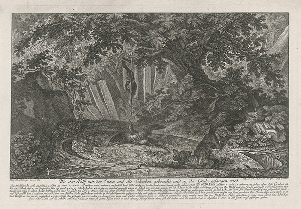 Martin Elias Ridinger, Johann Elias Ridinger – Vlk a kačky 